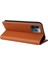 Iphone 12/12 Pro Telefon Kılıfı YK-001 Anti-Shock Anti-Chock Kapak Giyim Dayanıklı Manyetik Otomatik Absorbed Pu Deri Deri Flip Cüzdan Kılıfı Stand-Brown (Yurt Dışından) 1