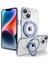 Iphone 12 Pro Telefon Kılıfı Pc+Tpu Telefon Kılıfı Dönen Kickstand Telefon Kapağı Magsafe-Mavi ile Uyumlu Şok Geçirmez Kasa (Yurt Dışından) 1