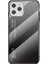 Iphone 12 Pro / 12 Için Gradyan Renk Temsilli Cam + Pc + Tpu Kabuğu - Gri / Siyah (Yurt Dışından) 1