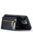 Iphone 12 Pro Max 2'de 2-1 Arada Pu Deri Kapalı Pc+Tpu Şok Geçirmez Geri Kickstand Magnetic Seyir Çıkarılabilir Fermuar Cüzdan Telefon Kapak Black (Yurt Dışından) 3