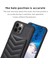 Iphone 12 Pro Max Slim Fit Wave Doku Telefon Kılıf Kart Tutucu Kickstand Tpu+Pu Deri Telefon Shell-Black (Yurt Dışından) 3