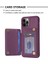Iphone 12 Pro Max Slim Fit Wave Doku Telefon Kılıf Kart Tutucu Kickstand Tpu+Pu Deri Telefon Kabuk-Dark Mor (Yurt Dışından) 4