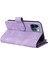 Iphone 12/12 Pro Phone Case Stripes Için Baskılı Cilt Touch Cüzdan Deri Deri Kapak Çoklu Kart Yuvaları Fermuar Cep ile Flip Koruyucu Kılıf -Purple (Yurt Dışından) 4