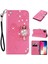 Baykuş Izi Rhinestone Dekor Deri Telefon Kapağı Iphone 12 Pro/iphone 12 - Pink Için (Yurt Dışından) 1