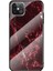 Mermer Tahıl Deseni Temperli Cam Pc + Tpu Hibrit Kılıf Iphone 12 Pro Max 6.7 Inç - Kırmızı (Yurt Dışından) 1