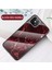 Mermer Tahıl Deseni Temperli Cam Pc + Tpu Hibrit Kılıf Iphone 12 Pro Max 6.7 Inç - Kırmızı (Yurt Dışından) 2