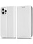 Iphone 12 Pro Max Telefon Kılıfı Bırak-Kötü Telefon Kılıfı Pu Deri Manyetik Otomatik Emzik Flip Cüzdan Kapak Stand Stand Izgara Dokusu Cep Telefonu Kabuk-Beyaz (Yurt Dışından) 1