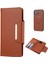 Iphone 12 Pro/12-Brown Için Pu Deri Cüzdan Cep Telefonu Raf Kapağı Çıkarılabilir Iç Tpu Kılıfı (Yurt Dışından) 1