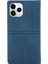 Otomatik Emici Folio Flip Pu Deri Deri Cüzdan Standı Telefon Kapağı Kabuğu Için iPhone 12/12 Pro-Mavi (Yurt Dışından) 2