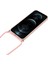 Iphone 12 Pro Yumuşak Tpu Telefon Kapağı Fiber Astar Long Lanyard ile Kauçuk Telefon Kılıfı - Pembe (Yurt Dışından) 3