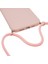 Iphone 12 Pro Yumuşak Tpu Telefon Kapağı Fiber Astar Long Lanyard ile Kauçuk Telefon Kılıfı - Pembe (Yurt Dışından) 4