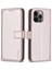 BF17 Iphone 12/12 Pro Için Cüzdan Kılıfı, Pu Deri Stand Folio Telefon Kapağı - Gül Altın (Yurt Dışından) 1