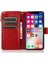Iphone 12 Pro Max Telefon Kılıfı Çılgın At Deri Kaplamalı Tpu Cüzdan Telefon Stand Kılıfı 9 Kart Yuvası Kickstand Shell -Ed -Red (Yurt Dışından) 4
