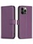 BF17 Iphone 12 Pro Max 6 6.7 Inç Flip Deri Kapak Cüzdan Standı Manyetik Telefon Case-Dark Mor (Yurt Dışından) 1