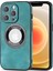 Iphone 12 Pro Max Logo Için Manyetik Kılıf Pu Deri+Pc+Tpu Hibrit Koruyucu Telefon Kapak Yeşil (Yurt Dışından) 1