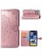 Iphone 12 Pro/iphone 12 Için Kabartmalı Mandala Çiçek Deri Cüzdan Stand Kılıfı - Gül Altın (Yurt Dışından) 1