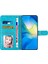 Iphone 12/12 Pro Telefon Kılıfı Pu Deri Telefon Kapağı Cüzdan Stand Dikiş Hattı Rhombus Doku Telefon Case Sky Mavi (Yurt Dışından) 3