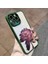 Iphone 12 Pro Max Tpu Için Telefon Kılıfı Kristal Gül Glitter Kamera Yüzük Lens Film Yeşili/pembe Gülle Geri Kapak (Yurt Dışından) 1