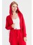Kadın Kapüşonlu Beli Büzgülü Sweat Kırmızı 2
