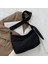 Gn Siyah Kadınlar Kızlar Için Crossbody Çanta Shopper Rahat Katı Basit Zincir Düğümlü Sapanlar Messenger Omuz Tote Çanta (Yurt Dışından) 3