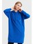 Kadın Kapüşonlu Sweat Elbise Saks 5