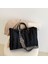 Siyah Kadın Üst Saplı Çanta Moda Büyük Kapasiteli Naylon Yastıklı Crossbody Çanta Düz Renk Kadın Seyahat Bez Çantalar Bayanlar Omuz Çantası (Yurt Dışından) 2