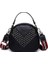 Siyah 100% Dana Kadın Çanta Moda Kadın Çanta Lüks Hakiki Deri Perçin Kadın Messenger Tote Çanta Marka Bayanlar Omuz Çantası (Yurt Dışından) 1