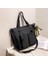 Siyah Kurbağa Kadın Çantası Shopper Basit Moda Fermuar Çanta Naylon Su Geçirmez Katı Crossbody Kadınlar Için Büyük Kapasiteli Tote Omuz Çantaları (Yurt Dışından) 1
