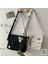 Siyah Xierya Kadın Kanvas Messenger Çanta Gençlik Bayanlar Moda Omuz Çantası Öğrenci Büyük Kapasiteli Kadın Crossbody Çanta Kadın Paket (Yurt Dışından) 1