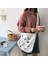 Siyah Kelebek Baskı Kadın Kanvas Omuz Çantası Pamuklu Kumaş Crossbody Çanta Bayan Büyük Kapasiteli Messenger Çanta Ipli Kayış Tasarım (Yurt Dışından) 4