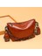 Kahverengi Kadın Çantası Trend Omuz Çantası Moda Doku Basit Tüm Maç Çantalar %100 Dana Derisi Crossbody Çanta Retro Katı Yağ Balmumu Cilt (Yurt Dışından) 3