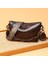 Kahverengi Kadın Çantası Trend Omuz Çantası Moda Doku Basit Tüm Maç Çantalar %100 Dana Derisi Crossbody Çanta Retro Katı Yağ Balmumu Cilt (Yurt Dışından) 4
