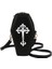 Siyah Retro Gotik Omuz Çantası Cadılar Bayramı Çanta Çapraz Crossbody Çanta Tabut Şekli Çantalar Kadın Kızlar Için Tema Parti (Yurt Dışından) 1