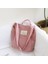 Pembe Kadın Kadife Omuz Çantası Büyük Kapasiteli Bez Çanta Tote Kadın Crossbody Postacı Çantası Bayanlar Basit Tuval Fermuarlı Çantalar (Yurt Dışından) 1