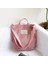 Pembe Kadın Kadife Omuz Çantası Büyük Kapasiteli Bez Çanta Tote Kadın Crossbody Postacı Çantası Bayanlar Basit Tuval Fermuarlı Çantalar (Yurt Dışından) 2