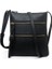 Siyah Retro Bayanlar Crossbody Çanta Fermuarlı Cebi Omuz Çantaları Ayarlanabilir Askı Satchels Çanta Seyahat Çantaları Için Yumuşak Deri Katı (Yurt Dışından) 1