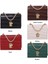 Kırmızı Kadınlar Saf Mini Zincir Omuz Çantaları Pu Deri Gençlik Bayanlar Küçük Kare Çanta Pu Deri Rahat Messenger Crossbody Çanta (Yurt Dışından) 3