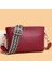 Kırmızı Moda Crossbody Çanta Geniş Kumaş Kayış Klasik Birinci Katman Dana Cüzdanları Yumuşak Düz Renk Hafta Sonu Tatili Için Basit Taşınabilir (Yurt Dışından) 1