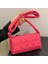 Gül Kırmızı Eşkenar Dörtgen Koltukaltı Çanta Kapitone Crossbody Tek Kollu Çanta Küçük Kare Flap Cep Bayanlar Kızlar Için Pamuk Yastıklı Seyahat Ofis Çanta (Yurt Dışından) 1