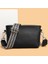 Siyah Moda Crossbody Çanta Geniş Kumaş Kayış Klasik Birinci Katman Dana Cüzdanlar Yumuşak Düz Renk Hafta Sonu Tatili Için Basit Taşınabilir (Yurt Dışından) 1