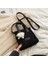 Siyah Peluş Kadın Crossbody Çanta Moda Kış Messenger Çanta Kolye ile Basit Yumuşak Sıcak Rahat Hafta Sonu Tatili Için Taşınabilir (Yurt Dışından) 1