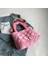Pembe Kadın Crossbody Çanta Düz Renk Naylon Pamuk-Yastıklı Alışveriş Çantası Rahat Fermuar Omuz Çantası Moda Kapitone Bayanlar Büyük Tote (Yurt Dışından) 1