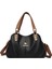 Siyah Lüks Çanta Kadın Çanta Tasarımcısı Pu Deri Düz Renk Messenger Çanta Moda Omuz Crossbody Bagswomen Casual Bez Çantalar (Yurt Dışından) 2