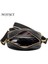 Siyah Dana Derisi Crossbody Çanta Çok Katmanlı Cep Omuz Crossbody Çanta Fermuar Geniş Kayış Eşkenar Dörtgen Desen Katı Kadın Satchel (Yurt Dışından) 3