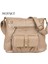 Kahverengi Vintage Askılı Çanta Kadın Yumuşak Deri Omuz Crossbody Çanta Çok Cep Çok Fonksiyonlu Düz Renk Retro Bayanlar Kızlar Çanta (Yurt Dışından) 2