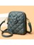 Mavi Deri Omuz Çantaları Kapitone Eşkenar Dörtgen Basit Rahat Çanta Telefon Çantaları Taşınabilir Katı Sokak Çantalar Kadın Crossbody Omuz Çantaları (Yurt Dışından) 1