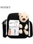 Sarı Güzel Kız Crossbody Çanta Küçük Cep Sevimli Ayı Omuz Çantası Fermuar Omuz Çantası Bayanlar Öğrenci Koleji Için Ayarlanabilir Askı (Yurt Dışından) 5