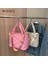 Siyah Kadın Crossbody Çanta Düz Renk Naylon Pamuk-Yastıklı Üstten Saplı Çanta Rahat Fermuar Kış Moda Kapitone Bayanlar Büyük Tote (Yurt Dışından) 2