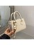 Beyaz 2022 Yeni Kadın Deri Küçük Kare Çanta Lüks En Saplı Çanta Kalın Zincir Omuz Crossbody Messenger Çanta Satchel Çanta (Yurt Dışından) 1