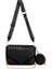 Siyah Kadın Omuz Çantası Deri Pu Crossbody Çanta Zincirleri Eşkenar Dörtgen Desen Küçük Para Çantası ile Seyahat Bayan Günlük Çanta (Yurt Dışından) 1